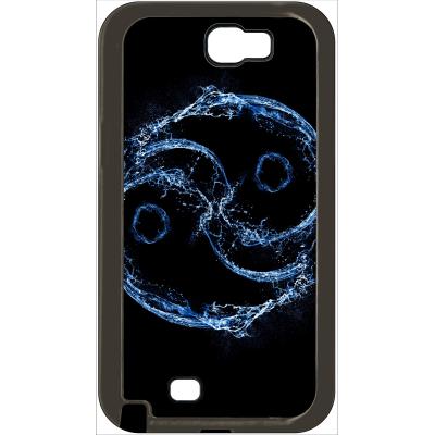 Coque samsung note 2 yin yang eau water