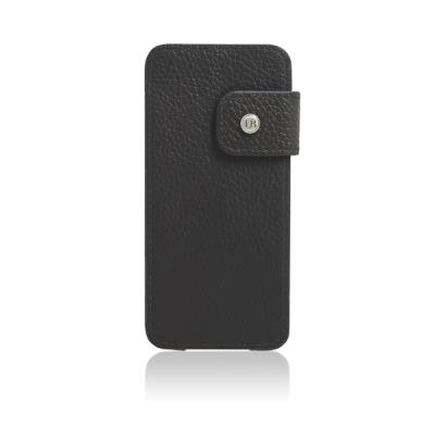 ETUI CUIR PORTEFEUILLE "FIRENZE" NOIR POUR IPHONE 5/5S UMBERTO BELLINI LWAUBNIPFIBK