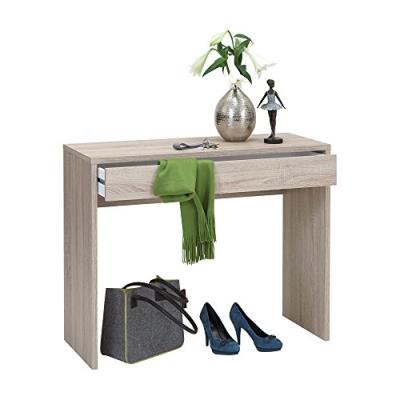 Fmd 362-001_ei checker console ou bureau avec tiroir bois chêne 100 x 40 x 80 cm