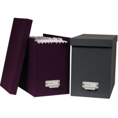 Boite archives 8 dossiers suspendus Johan carton blanc et papier laminé - 9441-Blanc - Carton - 26.5 cm - Blanc - 35x18.5 cm