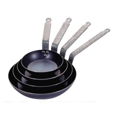 DE BUYER, DEPUIS 1830-FORCE BLUE-5300.32-POÊLE RONDE TÔLE BLEUE 20/10° Ø 32CM FORCE BLUE