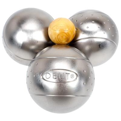 Boules de pétanque obut loisir inox point 73 mm 10624 - taille : unique
