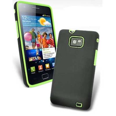 Coque Nzup Melting verte Noire pour Samsung Galaxy S2