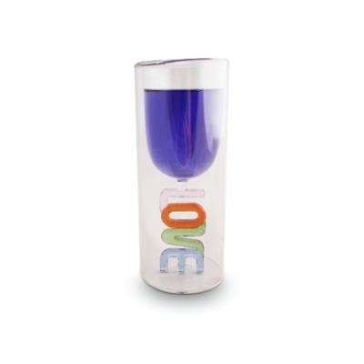 Verre à  pied design doté d'une double paroi love shooter insolite recipient fete