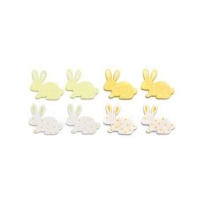 Glorex bijoux en bois errants « paillettes bunny », vert blanc léger 61710043