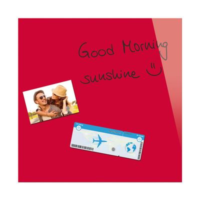 Sigel SI-B1102 Tableau magnétique en verre Be! Board 450x450mm Red