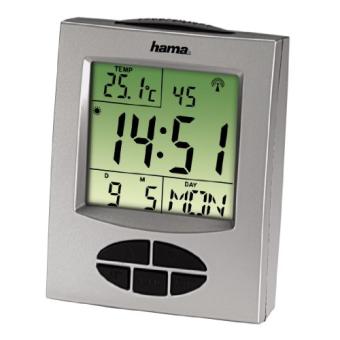 Hama 00106958 réveil radio piloté rc330 (argenté) Hama 00106958 réveil radio piloté rc330 (argenté)