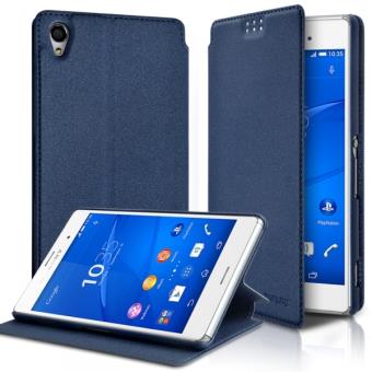 Étui Portefeuille Cuir PU Pour Sony Xperia Z3+ – Rabat, Cartes, Pied (neuf)