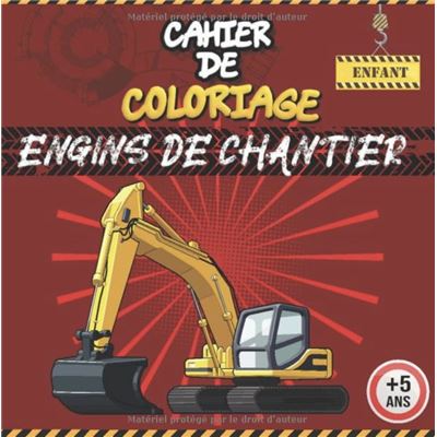 Thème Chantier Bébé 4 Posters Chantier A4 - Engins De Construction Pour Chambre Enfant - Décoration Murale Posters Chambre Bébé