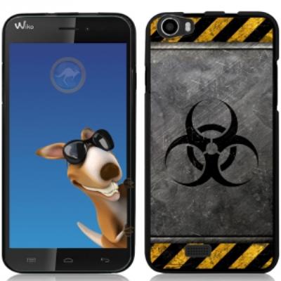 Coque Souple en gel noire pour Wiko Lenny avec impression Motifs radioactif
