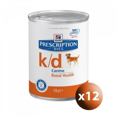 Croquettes hill's prescription diet canine k/d 12 boîtes de 370 g