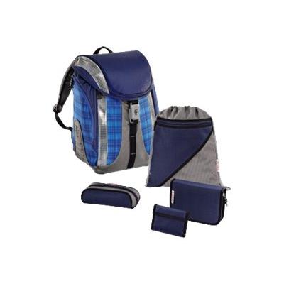 Step by Step Ultrablue Checked Flexline - Set - schooltas
