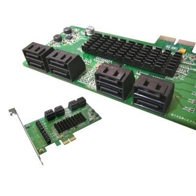 Carte Controleur PCI EXPRESS (PCI-E) vers SATA 3 - 8 PORTS - CHIPSET MARVELL 88SE9705