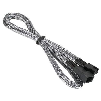 Bitfenix - Alchemy Silver - Extension d'alimentation gainée - 3 pins vers 3 pins - 60 cm (coloris argent)