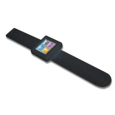 Thumbsup Snaletblk Bracelet Montre En Silicone Pour Ipod Nano Noir