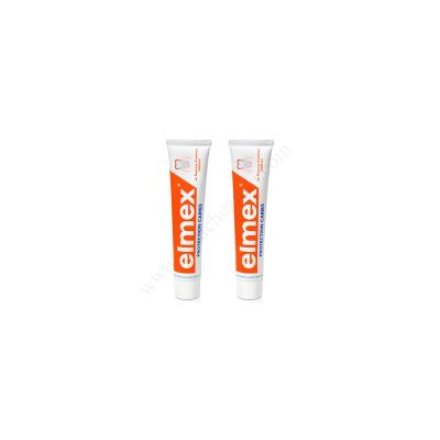 ELMEX PROTECTION CARIES Dentifrice Pack Double (2 Tubes de 75 ml)