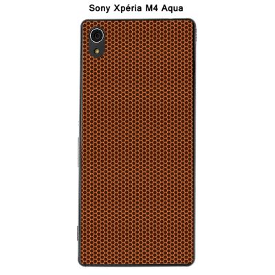 Coque Sony Xpéria M4 Aqua - Métal perforé couleur Tangerine