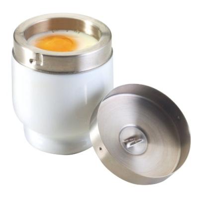 KITCHEN CRAFT PORCELAIN EGG CODDLER WITH STAINLESS STEEL TOP