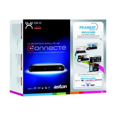 Décodeur Satellite Aston Xena Twin HD Connect - Double Tuner Fransat, PVR Ready - Neuf