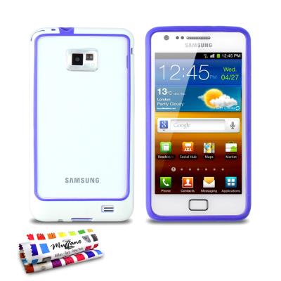 Bumper ORIGINAL Blanc et violet , Colors,  de MUZZANO pour SAMSUNG GALAXY S2 PLUS