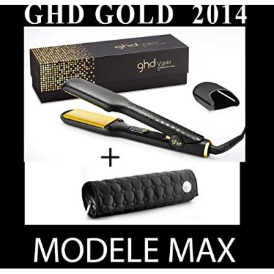 GHD - Fer à lissser styler max gold plaque large + POCHETTE GHD RONDE MODELE 2014
