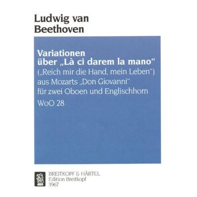 Partitions classique EDITION BREITKOPF BEETHOVEN L.V. - VARIATIONEN UBER LA CI DAREM - 2 HAUTBOIS, COR ANGLAIS Hautbois