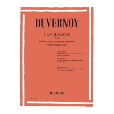 Partitions classique RICORDI DUVERNOY J.B. - L'EEMULAZIONE OP. 314 - PIANO Piano