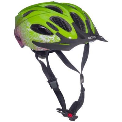 Abus 58761-0 casque vélo pour enfant vert motif fleurs 48-55 cm