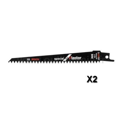 Lot De 2 Lames De Scie Sabre Special For Plaster 150X19X1,25 Mm Bosch 2608656274
