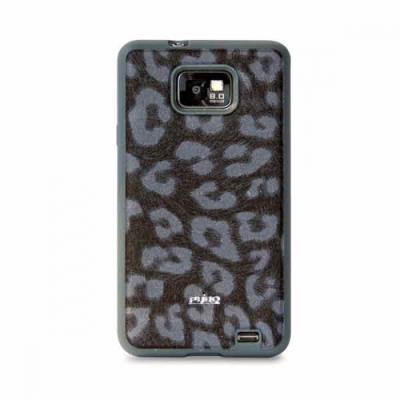 Coque Puro Léopard fourrure synthétique Noire _ Samsung Galaxy S2 i9100