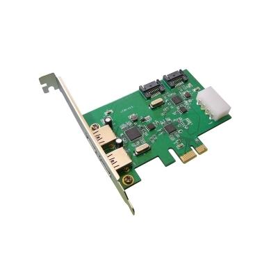 Carte Contrôleur 2x USB 3.0 + 2x SATA - Sur Port PCI-E CHIPSET ASM1042 + ASM1061