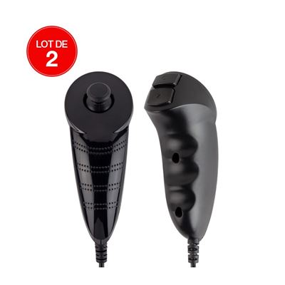 2 X Manettes Nunchuk Wii/WiiU noire