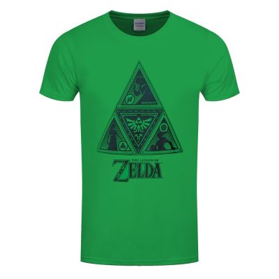 The Legend of Zelda T-Shirt Triforce Homme VertNon Applicable