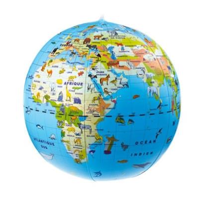 Globe gonflable animaux