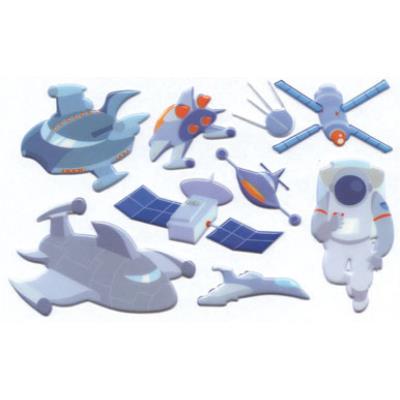 Carte et autocollants Puffies - Espace