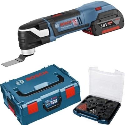 BOSCH OUTILLAGE-Découpeur ponceur sans fil GOP 18 V-EC + 39 Acc I-boxx - Coffret L-BOXX -2 batteries Li-Ion 18V 4,0Ah -0615990FV2