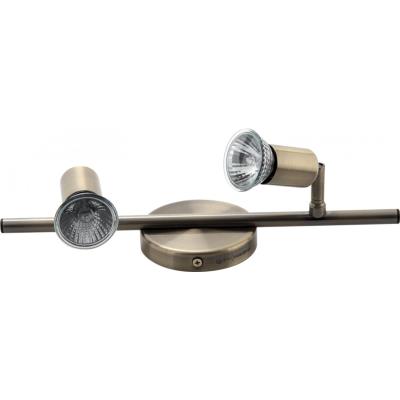 Plafonnier ''barre'' 2 spots design Bronze
