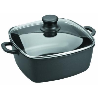 LACOR 25829 FAITOUT CARRÉ FONTE D'ALUMINIUM AVEC COUVERCLE DIAMÈTRE: 28X28 CM