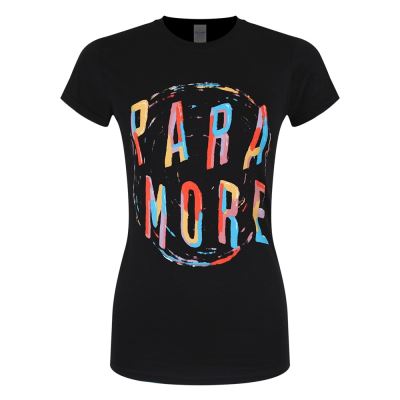 Paramore T-Shirt Painting Spiral Femme Noir