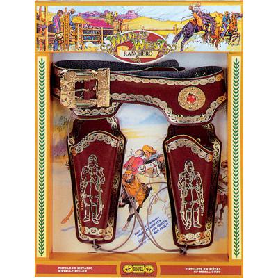 Ceinturon Double Holster Marron Adulte
