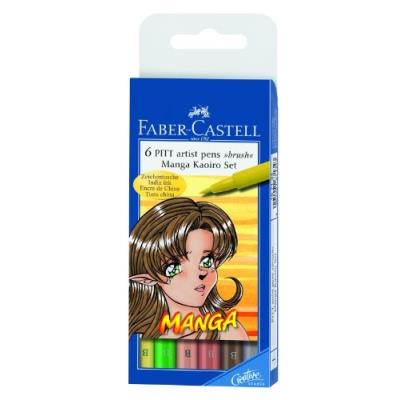 Faber-Castell 167134 Feutre Pitt Artist Pen Kaoiro Étui De 6