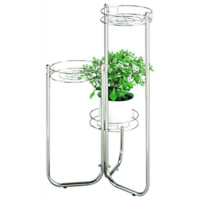 Haku möbel 51288 console pour porte plantes tube d'acier chromé - ø plateau 15cm - charge max.4kg