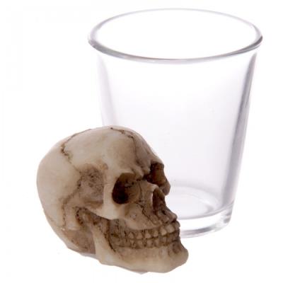 Verre Shooter avec anse Crâne