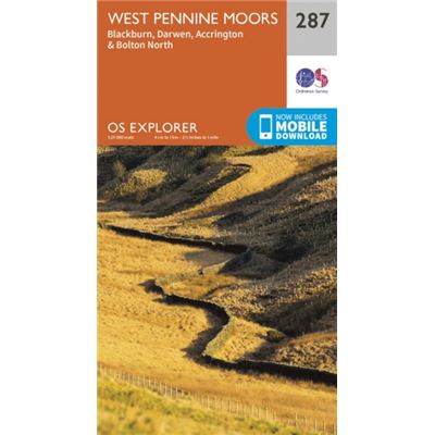Os Explorer Map (287) West Pennine Moors - Blackburn, Darwen And Accrington (Map)