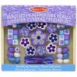 Kit créatif Melissa & Doug Ensemble de perles en bois Fleurs brillantes