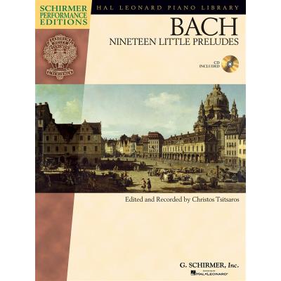 Partitions classique HAL LEONARD BACH J S - NINETEEN LITTLE PRELUDES + CD - PIANO SOLO Piano