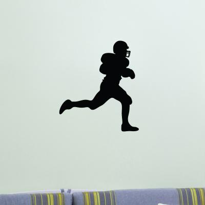 Pick and Stick Sticker Mural American football player - 40 x 30 cm, Noir