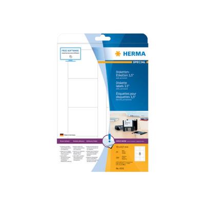 HERMA Special - permante zelfklevende matte papieren diskette-etiketten - 200 etiket(ten)