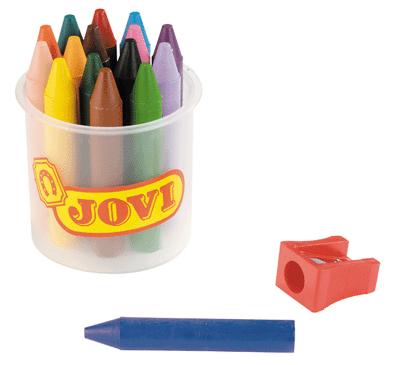 Jovi - Craie A La Cire + Taille Crayon - Pot De 16