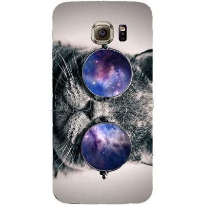 Coque Protection Telephone S6 - Chat Lunettes Galaxy